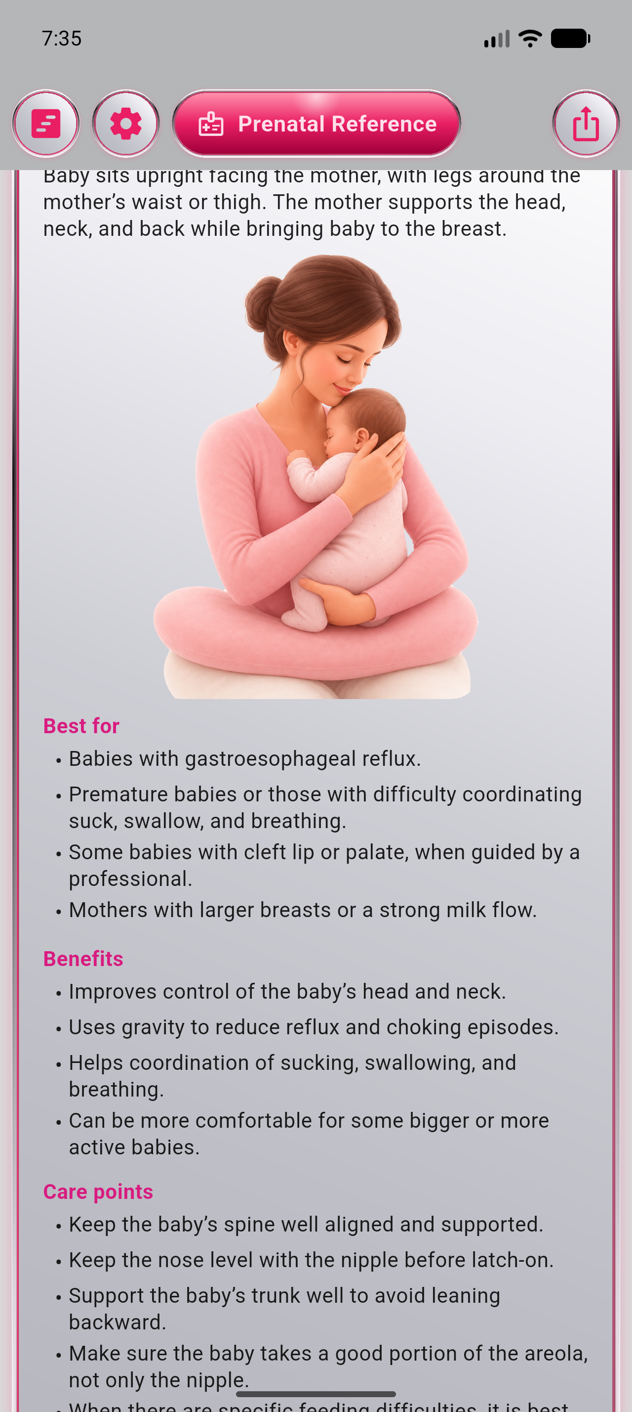 Breastfeeding reference on Android